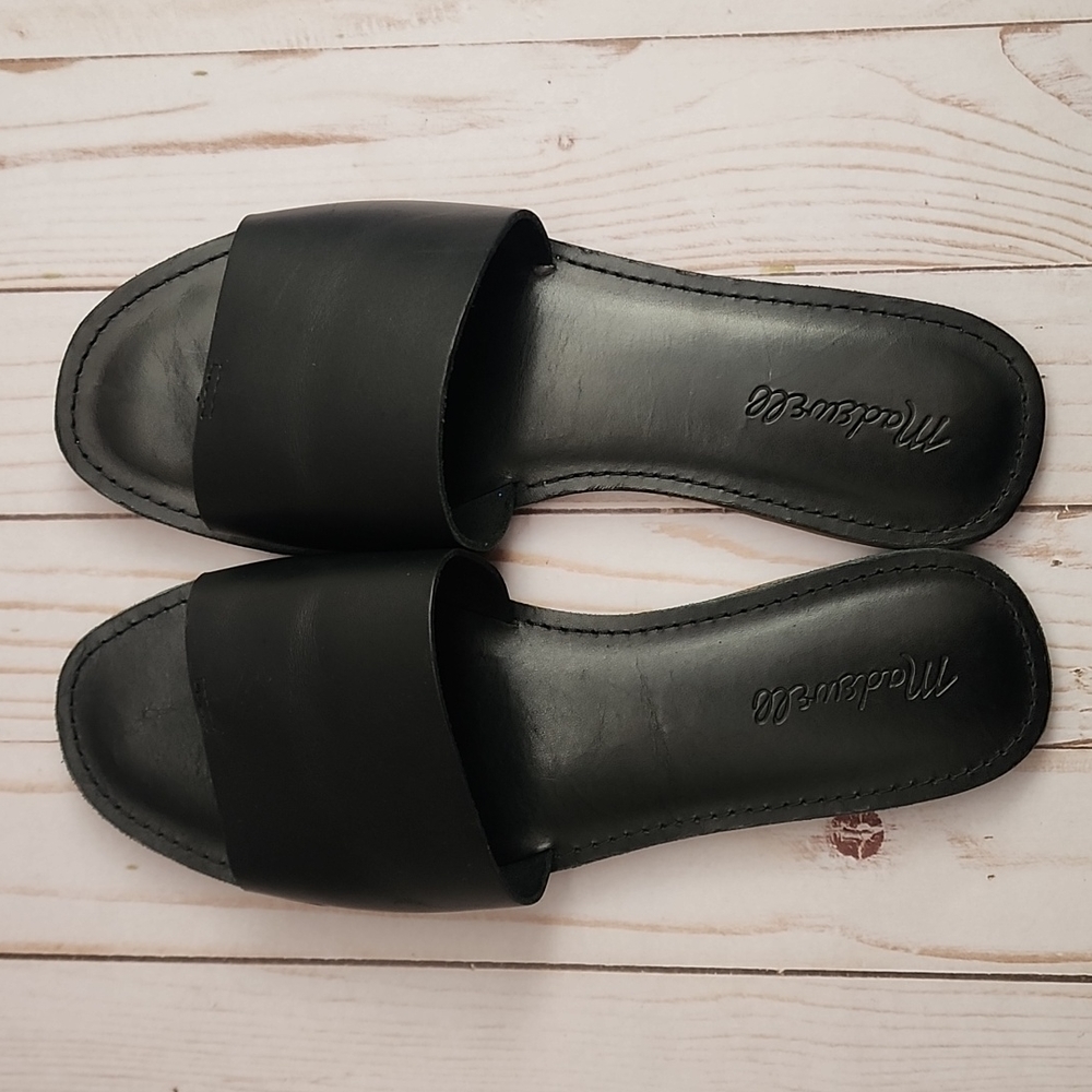 Madewell Leather Boardwalk Post Slide Sandals